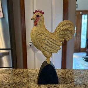 Source Unknown Yellow Rooster Figurine